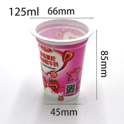 przyjazne dla środowiska plastikowe kubki Plastic Shrink 125ml Pojemnik na lody Kubek do jogurtu