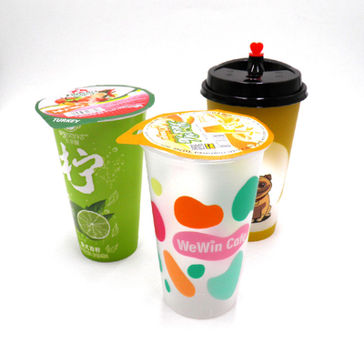 360 ml 700 ml plastikowe kubki na herbatę mleczną z nadrukowanym logo Milkshake Clear Frosted Cold Cups