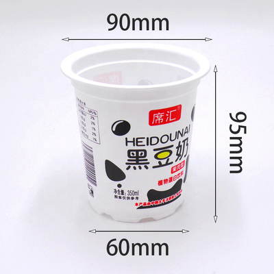 350ml pp materiał spożywczy 95mm górny rozmiar jogurtu/kubka na sok