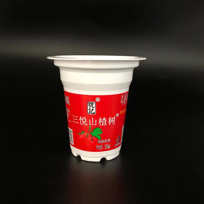 Oripack 250g Jednorazowe plastikowe kubki do kawy Lody Biodegradowalna pokrywa z folii aluminiowej