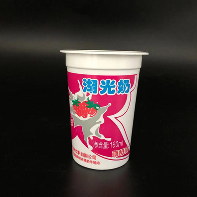 Niestandardowa uszczelka z tworzywa sztucznego o pojemności 160 ml PP jednorazowego użytku z jogurtem