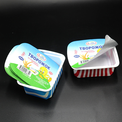PE LDPE Jogurt Folia Pokrywka 3,6 cala do 4,7 cala OEM z nadrukiem z logo Folia zgrzewana pokrywka
