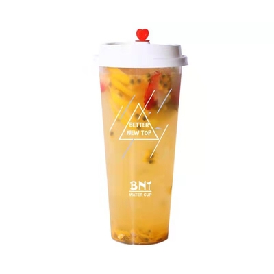 Niestandardowe logo Jednorazowe plastikowe kubki do herbaty mlecznej 18 uncji 22 uncje 24 uncje przezroczyste