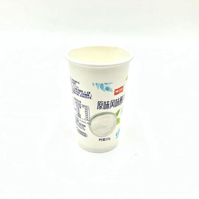Drukowane ekologiczne kubki jogurtowe Mrożone 200g papierowe pojemniki na lody z pokrywkami