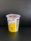 Plastikowy kubek na jogurt o pojemności 150 ml z foliową pokrywką i plastikową pokrywką
