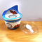 Jednorazowy plastikowy kubek do mleka jogurtowego z pokrywką z folii aluminiowej