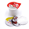 85 mm plastikowy kubek jogurtowy PP 140 ml do recyklingu z pokrywką z folii aluminiowej