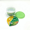 Zielone plastikowe kubki z mrożonym jogurtem o pojemności 16 uncji, zapobiegające pękaniu, o wadze 8 g