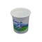 125 ml plastikowy kubek z jogurtem z foliową pokrywą i plastikową pokrywą
